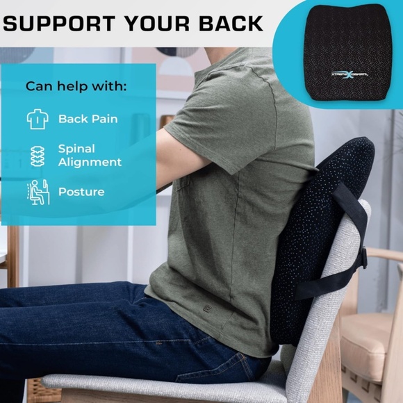 NEW Xtreme Comforts Lumbar Back Support Pillow - Picture 5 of 10